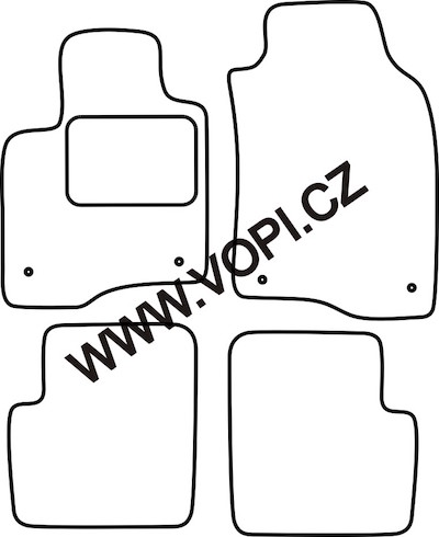 Autokoberce Fiat Panda 08/2015 - Colorfit (1379)